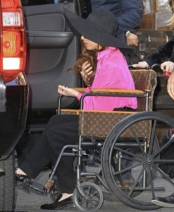 Lady Gaga on a LV Wheelchair