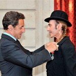 Nicholas Sarkozy awarding Galliano the Legion of Honor