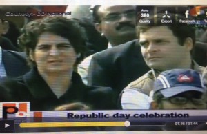 Priyanka & Rahul Gandhi @ Republic Day Parade